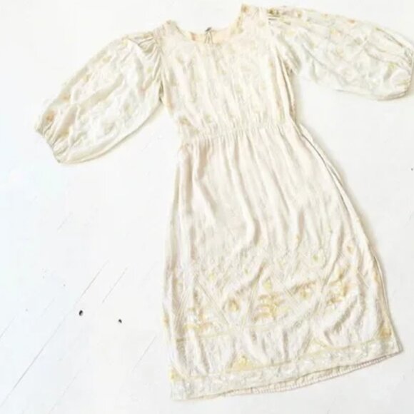 Dresses & Skirts - 1970s Beaded White Dress